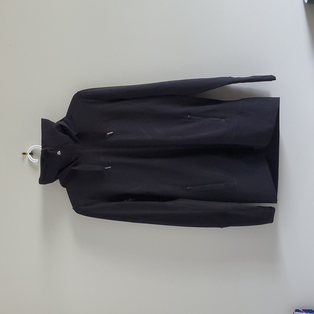 Lululemon Women's Athletica Black Zip-Up Long Jacket Hoodie Size M